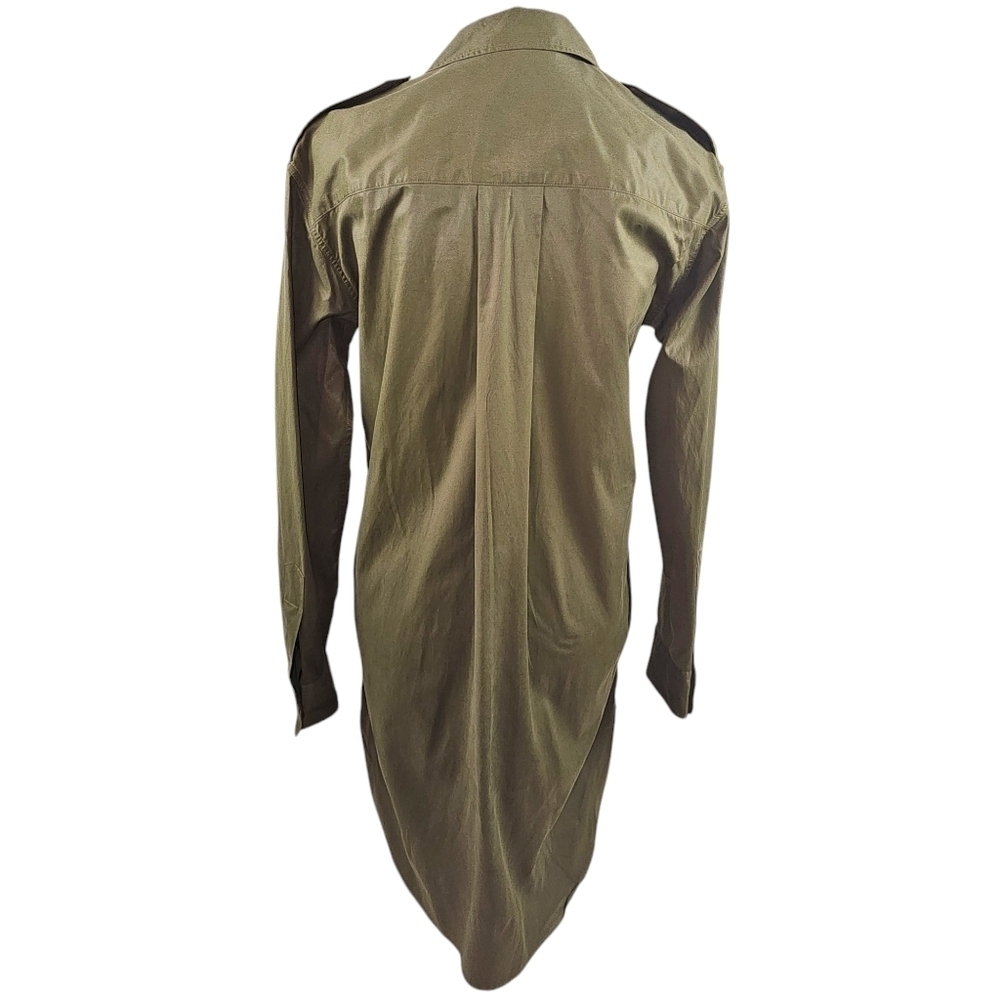 Rag & Bone Mason Olive Green Shirt Dress in Small - Picture 4 of 7